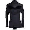 Stage Wear High Collar Latin Dance Costume Adult Cha Long Sleeved Top Modern Dancer Black Practice Dress