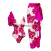 Swimwear 2023 Style Bougainvillea Imprimer un maillot de bain une pièce Coupoir asymétrique de la plage de la plage de la plage de la plage de baignoire d'été H240507