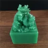 Sculpturen Chinese Dragon -beelden Figurine Big Manme Stone Imperial Jade Seal Crafts Jaar Zodiac Dragon Sculpture Home Decoratie