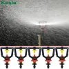 Dekoracje Kesla 5pcs szklarnia 360 Refrakcja mikro dysz ogrodowy kroplowy system nawadniania System mgły nawilżającego W 4/7 mm Barb