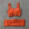 Kvinnor sömlösa yogoret Set gymträningskläder för kvinnlig push up bh hög midja leggings sexig fitness sportkläder sportdräkter 240507