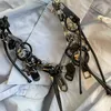 Choker einzigartiges Design Metall Leder Reißverschluss Kurzes Halskette für Frauen Gothic Punk Style Chian Modeschmuck