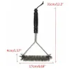 Brushes Barbecue Grill Brush BBQ Clean Tool Stainless Steel Wire Bristles Nonstick Cleaning Brushes Barbecue Accessories Triangle Brush