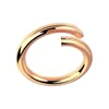 Marka Klasik Tırnak Yüzüğü 18K Altın Yüzük Erkekler Elmas Yüzük Kadınlar Yüzük Halkası Yüksek Kaliteli Tasarımcı Yüzük Lüks Takı Cazibesi Çift Alyans