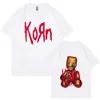 T-shirts masculins 90s Rock Band Korn Issues T-shirt Metal Gothic Men Vintage T-shirt surdimension