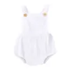 Rompers 2024 Summer Infant Babhighter Solid Halter Jumpsuit Seveless Cotton Playsuits Bodysuit Olanolers Newborn Clothes Outfits H240507