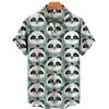 Camicie casual maschile kawaii panda hawaian stampato 3d uomini vestiti da donna abiti estivi spiaggia manica corta camicetta moda camiborate camisa maschio maschio maschio