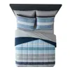 Bettwäsche-Sets Das blau gestreifte Bett ist in einer Tasche gepackt und das 8-teilige geometrische Bett ist in einer Tasche für Komfort gepackt, die mit Bettlaken und einem kompletten Set J240507 ausgestattet ist