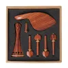 Accessori Violin Set 7pcs/Set 3/4 4/4 Chinrest Tail Piegs Tunning PEGS Endpin Rosewood Inlaiid Boxwood Violin Sostituzione Accessori violino