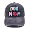 Lettera di una mamma da baseball unisex per cani da baseball women women cotton jeans berretto cappello causale per esterni primave