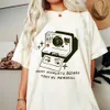 Dames T-shirt Fashion Retro 90s Fashion O-Neck T-shirt Patroon Gedrukt kort mouwen kleding T-shirt Top Dames zomer T-shirtl2405