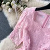 Знаменитое платье корейское издание в стиле Instagram французское квадратное пузырьковое крючок крючок крюк