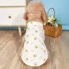 Köpek giyim giydirme polyester süt şişesi basılı evcil hayvan giysileri yaz aksesuarları