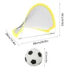 Soccer Folding Training Goal Net Kits for Kids Portable Indoor Outdoor Football Plaything Practice With Inflatable Soccer and Pump