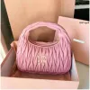 Designer Cleo Miuimiui Satchel -Tasche Hobo Echtes Leder Luxus Handtasche Designer Schultergurt Clutchwander Taschen Damenmodet Bag berühmte Geldbörse