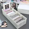 Storage Boxes Bins Plastic Box Photocards Small Card Desk Organizer Identification Stationery Q240506