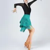 Vestido de dança latina treinando feminino grande tamanho adulto meia saia margem 5xl figurinos de desempenho de competição