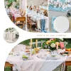 LINHAS 10PCS TERRACOT semi -gaze Galze Table Runner Cheesecloth Table Setting Dining Wedding Party Christmas Banquets Arches Decor de bolo