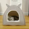 Talkie inverno quente removível coelho orelhas de pet gato casa gato cama de gato caverna cachorro gatinho kennel tape