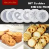 Molds 3D Mini Butter Cookies Siliconen Mold Diy Souffle Biscuit Model Chocolade Fondant Mold Cake Decorating Tools Baking Accessoires