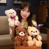 Yeni Cadılar Bayramı Teddy Bear Peluş Bebekler Gül Çiçeği Bebek Ayı Bebekler Peluş Oyuncaklar Tatil Hediyeleri