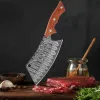 Messer geschmiedetes Fleisch Cleaver Küche Hackelmesser hoher Kohlenstoffstahl Boning Messer Metzger Grillmesser für Fleischknochen BBQ