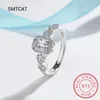 Salons de cluster 1,5 / 2 / 3CT D COLOR MISSANITE ROW POUR FEMMES S925 BANDES SAGLES SIRT