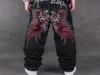 DHL Cool Graffiti Long Loak Reslected Casual Pants Fashion NY Skateboard Вышивка Dragon Jeans Rap Boy B Boy Boys Размер 35396643