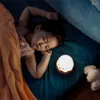 야간 조명 어린이를위한 조명 소프트 실리콘 USB 충전식 침실 장식 선물 선물 램프 램프