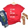 Koszulka damska Y2K krótkie rękawowe Summer Losowa T-shirt It Me Hi Im A Birthday Girl It My Graphic Cotton Fashion 90s Vintage Topl2405