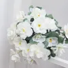 Fleurs décoratives artificielles azalea Silk champagne Fake Bouquet Bouquet High Quality Garden Garden de mariage Cadeaux de Noël décor Peony