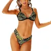 Dames badmode strand push-up zwempak strikte driehoek top tweedelig sexy bikini aangepaste polynesische vakantie