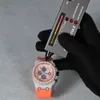Clasp oculto Mechanical Mechin Hip Hop Watch fez VVS clareza natural redonda brilhante Diamantes de corte de um estilo único