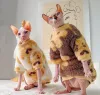 衣類duomasumi暖かい熊毛のない猫の服を倍増したフリース柔らかい猫冬の服キティスフィンクス服毛のない猫の服