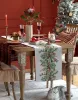 Linens Christmas Eucalyptus Fir Tree Robin Christmas Home Decor Table Runner Wedding Decoration Tablecloth Kitchen Table Runners