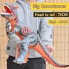 Другие игрушки 78 см модели динозавров Dinosaur Toy Большой тиранозавр Rex Cork Doll Velociraptor Jurassic Park Shark Dinosaur World Childrens Toyl240502