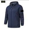 Stone Jacket Island Plus Size Coat Designer's New Men's Rushsuit Men's Long Sleeve Casual Sports Brand Zipper Outdoor Waterproof Coat Men's Dress CP Jacket Y8