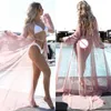 Women Beach Wear Wear Summer New Hot Sale Women Sexy Chiffon See-Through Bikini Long Cover Up Swimsuit Swimwear Beach Dress Bathing Suit Cover-Ups d240507