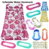 Opblaasbaar zwembad luchtmatras met hoofdsteun zwemringwater hangmatbuis amusement drijfvloer voor Summer Beach Accessories 240506