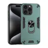 新しいiPhone 15 Pro Max Shockproof Magnetic Phone Case iPhone 14 13 12 Pro回転ブラケットバックル携帯電話ケースリングスタンドキックスタンド