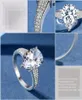 Clear CZ Big Diamond Water Droplets Ring 925 STERLING Silver plaquée Anneaux de larme pour les femmes Girls Mariage Gift Jewelry Retail Box7610909