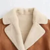 Women's Jackets Faux Shearling Plush Jacket Women Fleece Long Coat Woman Sleeve Autumn Vintage Warm Winter Cold