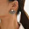 Orecchini per stalloni a forma di ventola vintage Crystal Full Crystal per accessori per le orecchie di lusso alla moda di lusso.