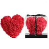 Flores decorativas Rose Love Gift Box Artificial Flower Wedding Marria