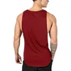 Men's Tank Tops Muscleguys Cotton Vest Mens Slveless Round Neck Breathable Sports Fitness Slim Bottoming Undershirt Y240507