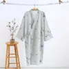 Mäns sömnkläder Mens bomullspyjamas tunn bomullens höstpyjamas par japanska traditionella kläder män kimono yukata long kirtl2405