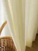 Gardin enkel förtjockad japansk stil bomull spetälska sovrum balkong gasväv