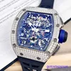 RM Tourbillon Wrist Watch RM011-FM Platinum Original Diamond Set Felipe Massa Limited Edition RM011 Fashion Men's Fashion Casual Business Wrist