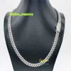 Necklace da uomo 8mm 10mm 12mm 13mm VVS MOISSanite Diamond Class Solid 925 Iced Silver Iced Out Miami Cuban Link Chain Hip Hop Jewelry