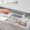 Förvaringslådor fack Transparent Manager Drawer Box Makeup Akrylsmycken Plastiska Q240506